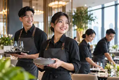 Asian hospitality and service workers in Singapore